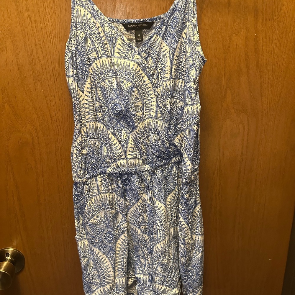 Blue Patterned Women's Dress
